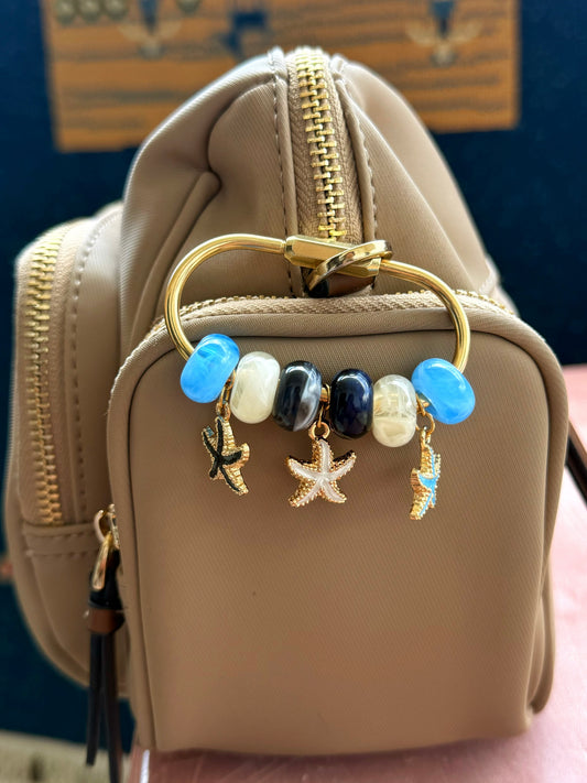 Beaded Carabiner with Charms