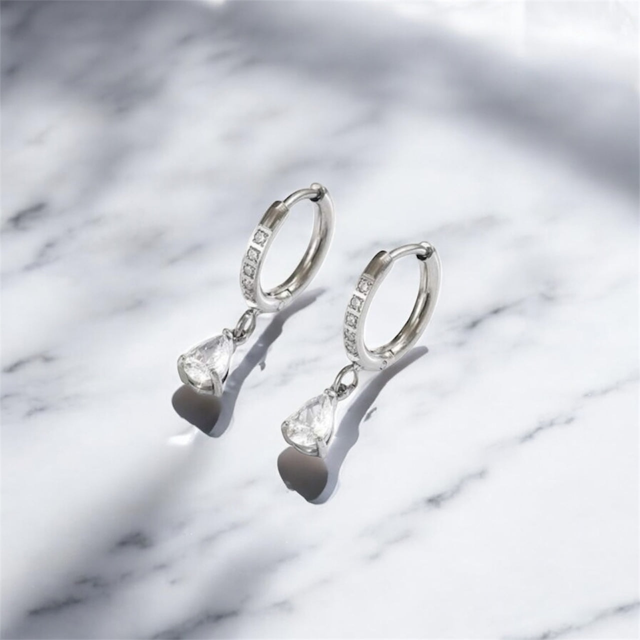 Silver Teardrops Earrings