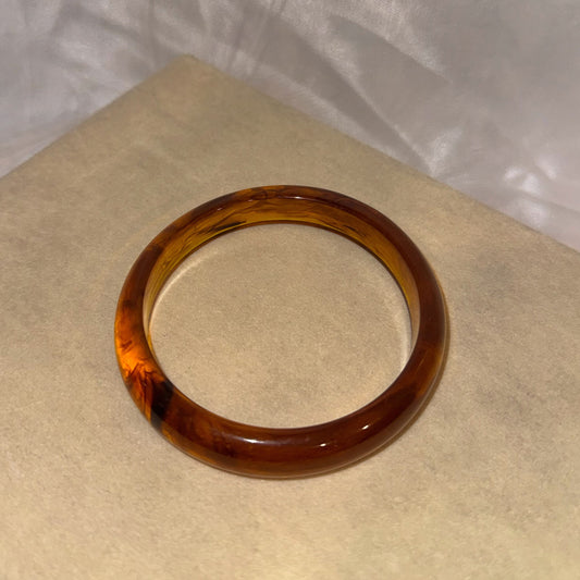Acrylic Band | Chunky Brown Marble