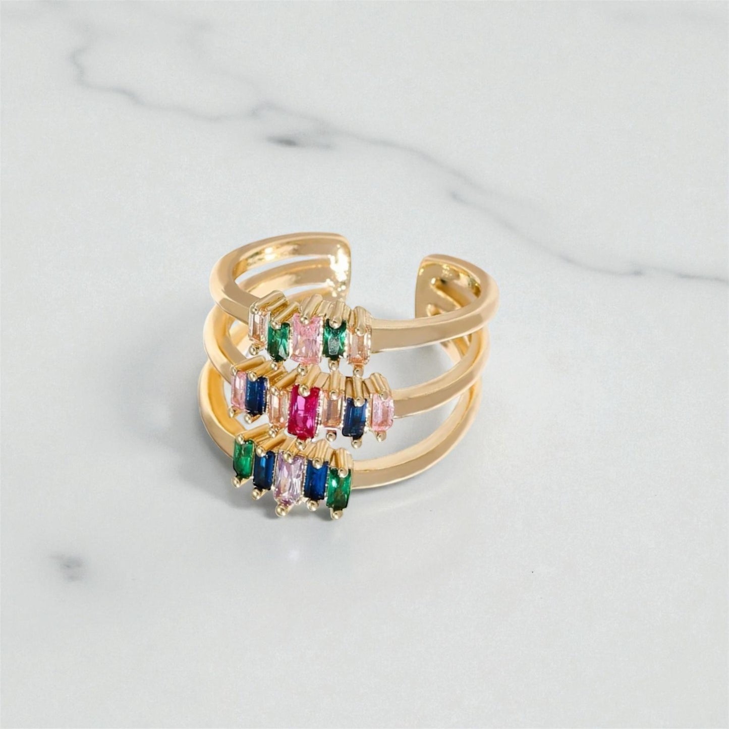 Triple Prism Ring