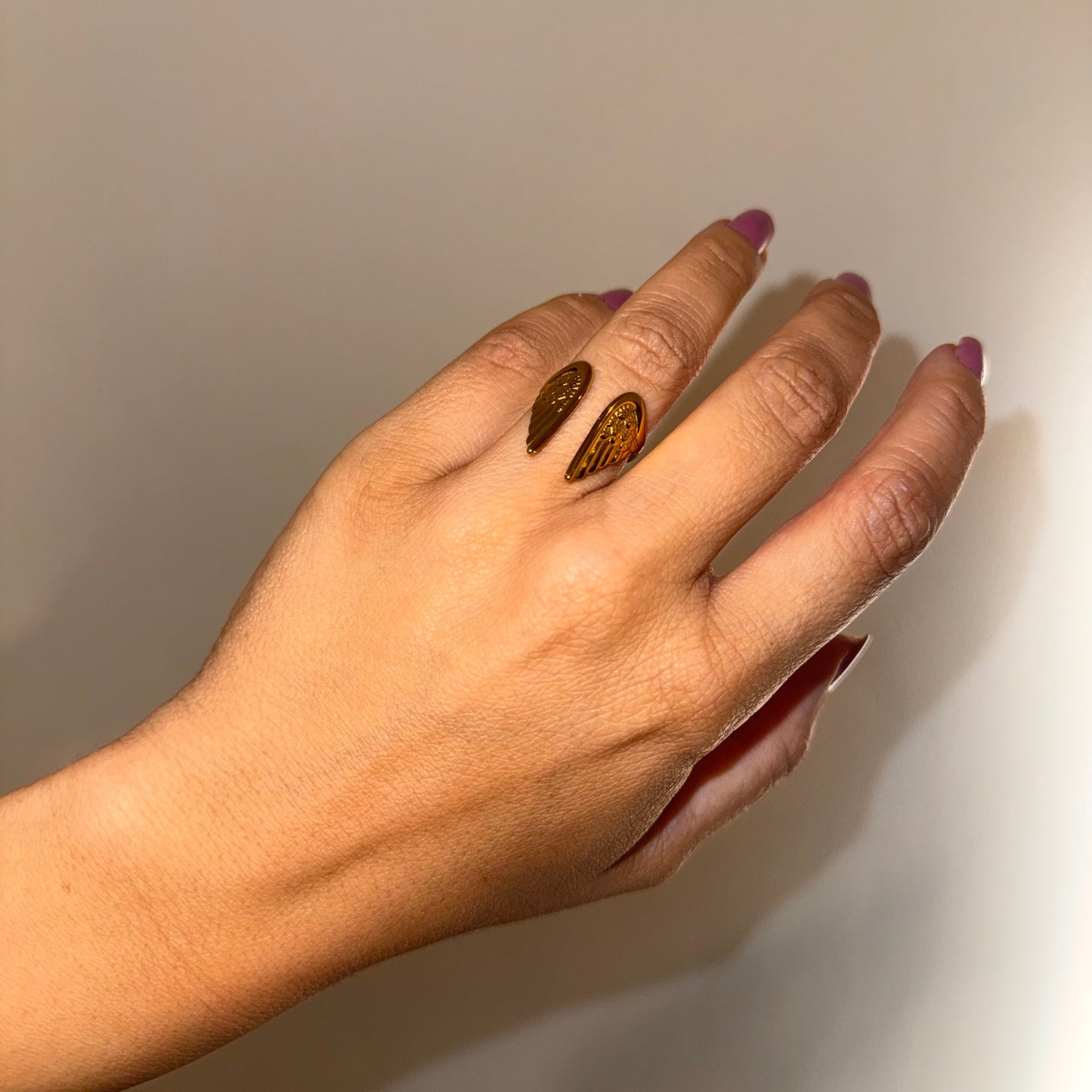 Angel Wings Gold Ring