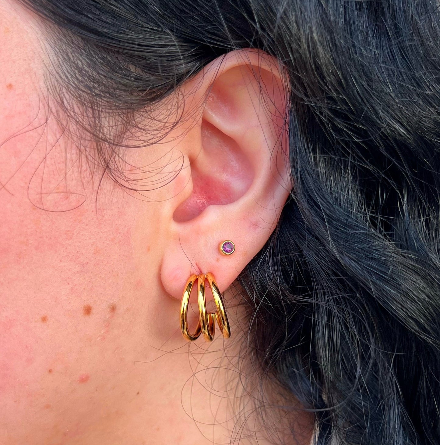 Triple Hoop Earrings