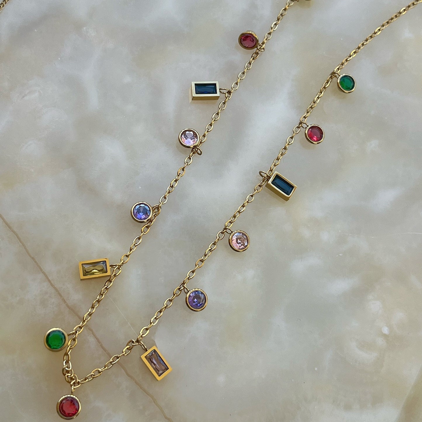 Chromatic Dangle Necklace