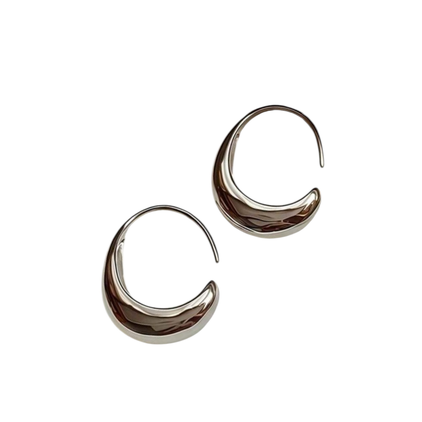 Curvy Silver Earrings