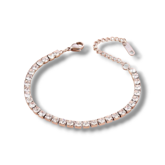 Silver Tennis Bracelet | Adjustable