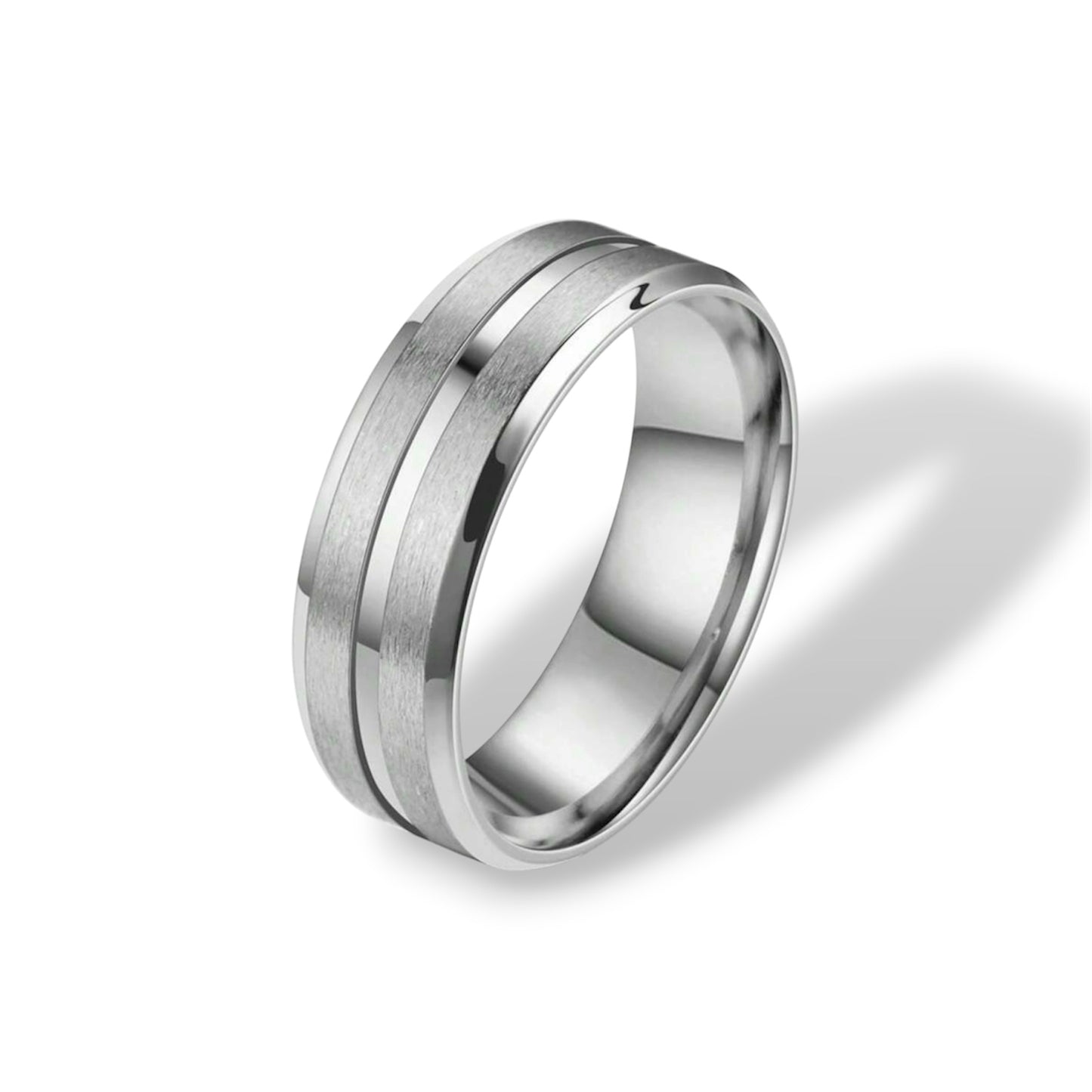 Silver Stainless Steel Men Ring