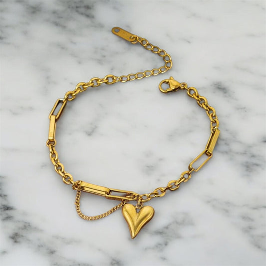 Gold Heart Bracelet