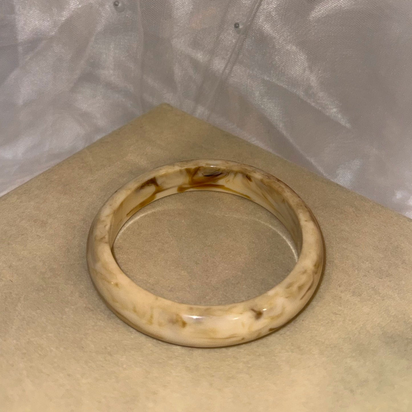 Acrylic Band | Chunky White Marble