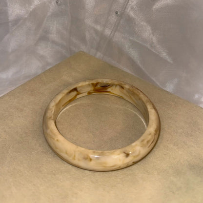 Acrylic Band | Chunky White Marble