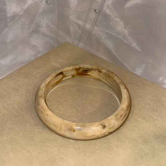 Acrylic Band | Chunky White Marble