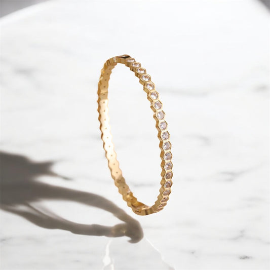 Honeycomb Zirconia Bangle