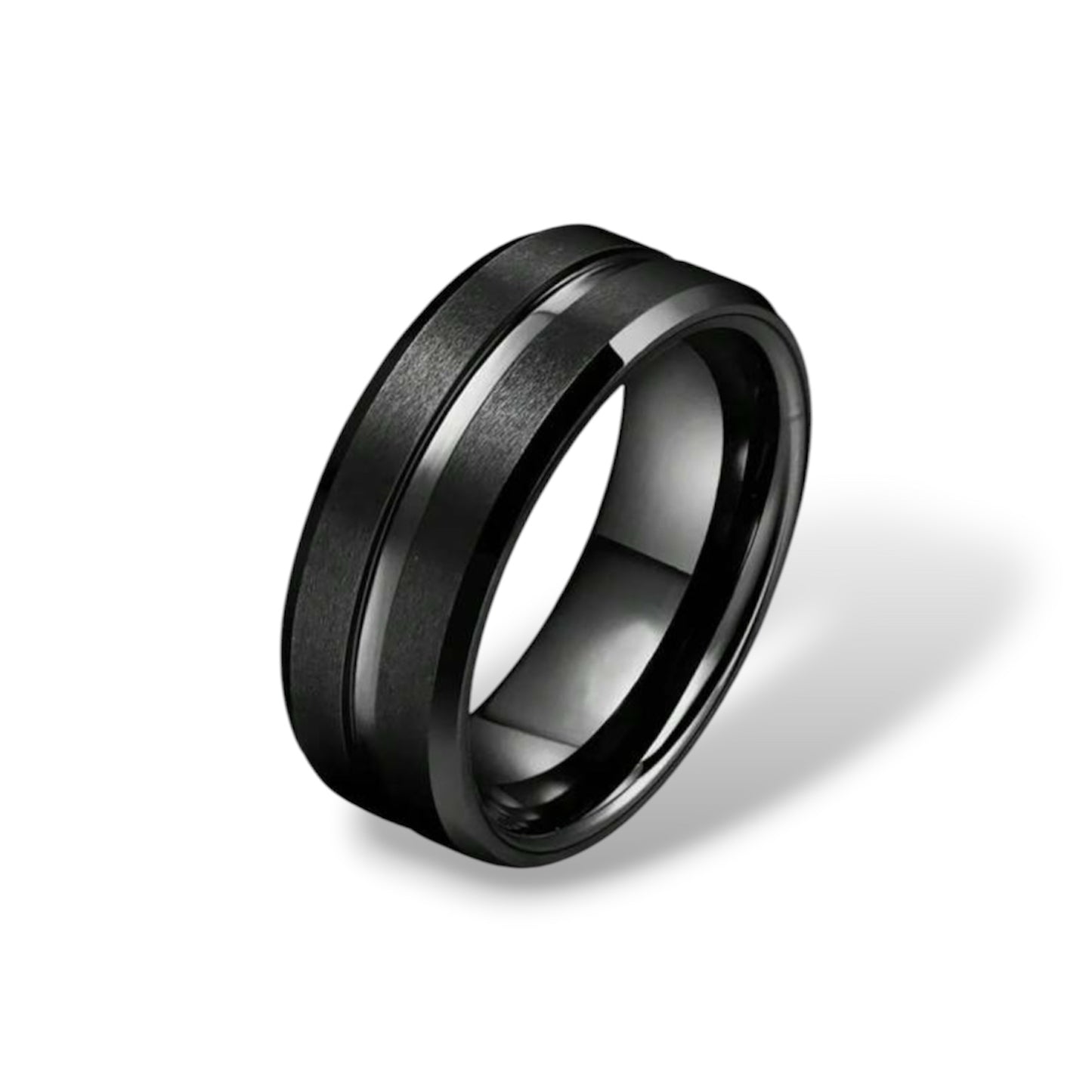 Black Stainless Steel Men Ring