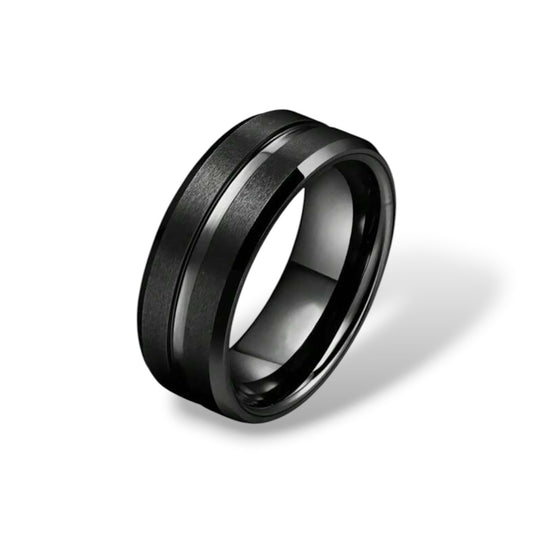 Black Stainless Steel Men Ring