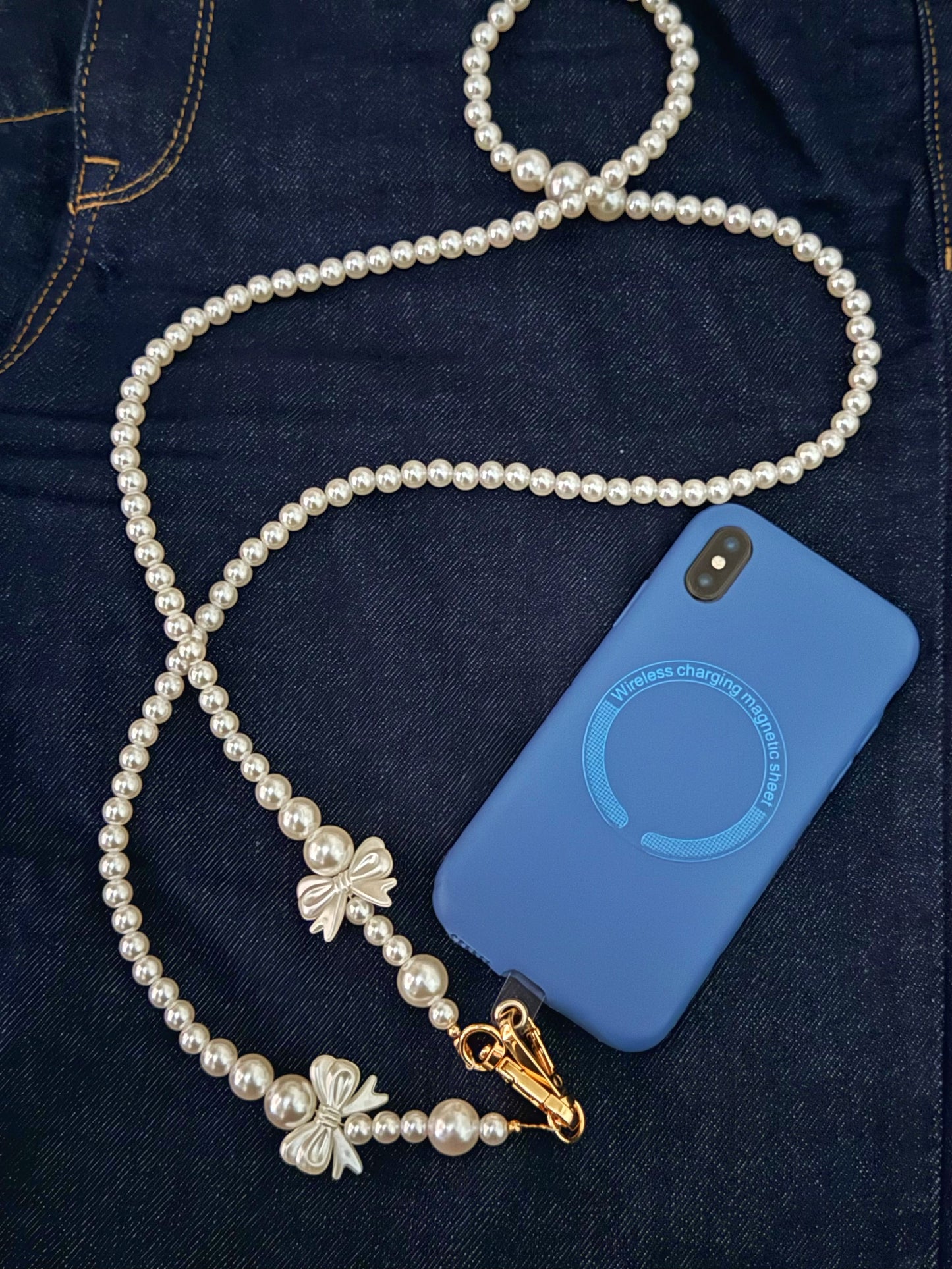 Pearly Crossbody Phone Strap