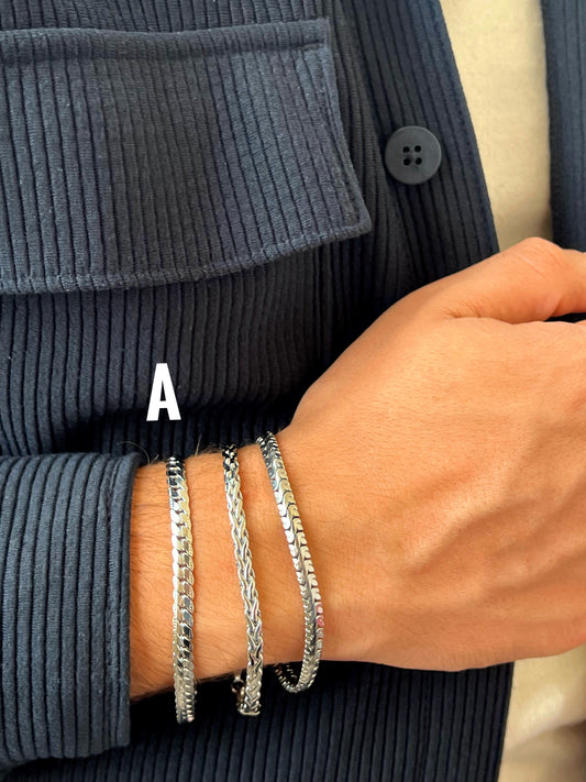 The Flat Curb Stainless Steel Men Bracelet