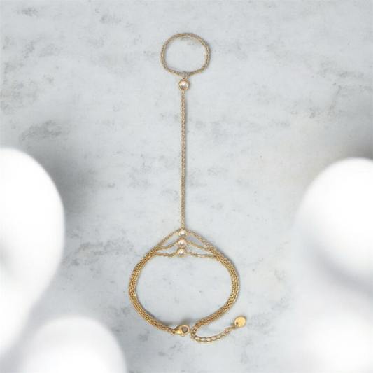 Triple Stone Hand Chain