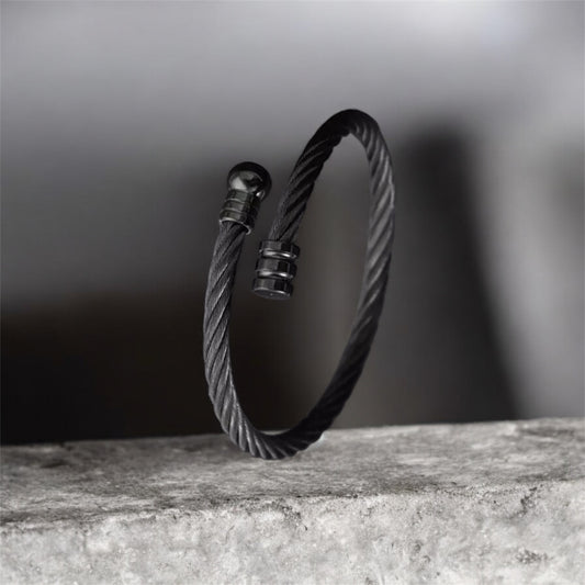 Black Twist Cuff for Men