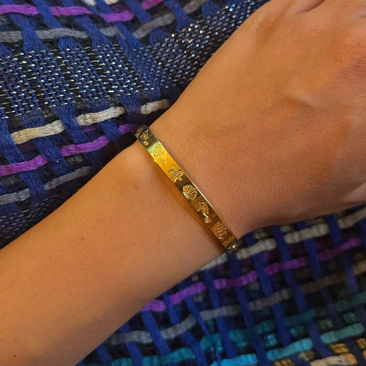 Ocean Gold Bangle