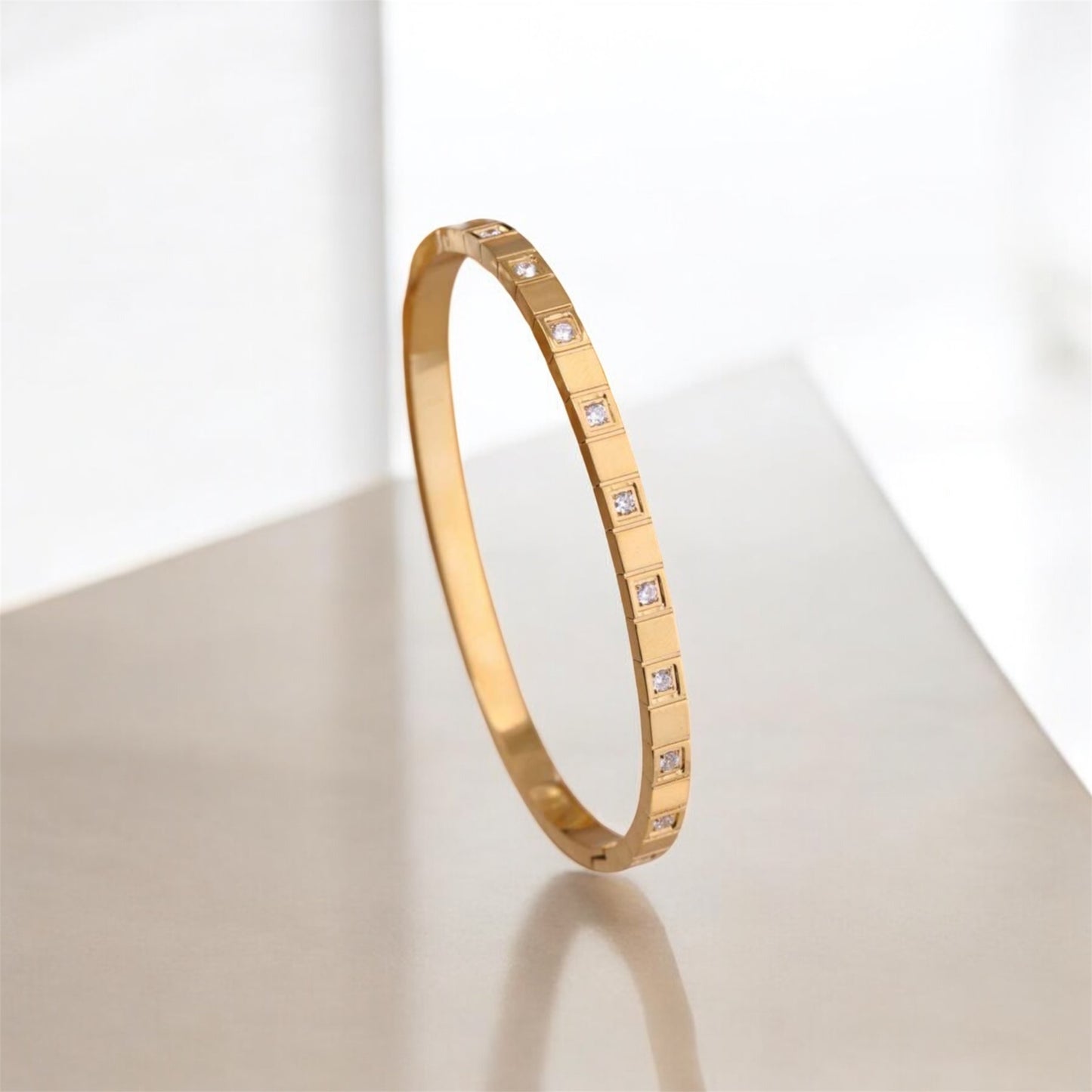 Square Zirconia Bangle