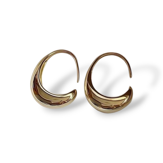 Curvy Gold Earrings