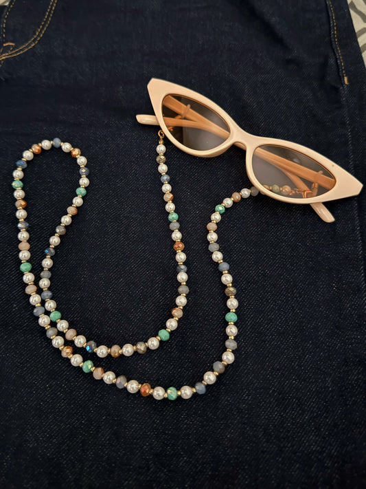 Glasses Rainbow Beads Chain Strap