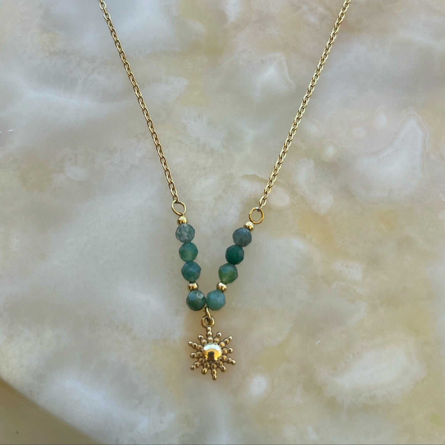 Emerald Sun Necklace