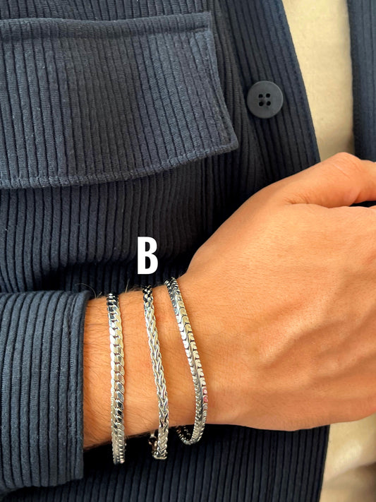 The Woven Stainless Steel Men Bracelet