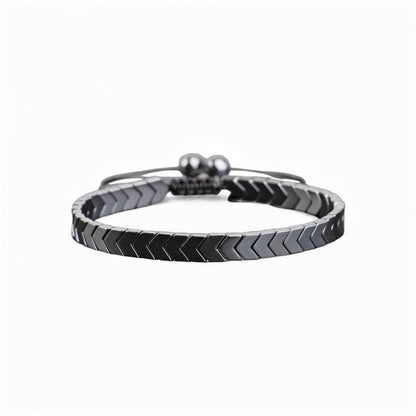 Adjustable Titanium Arrow Men Bracelet