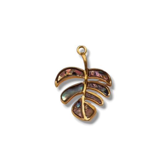 Mosaic Gold Leaf Charm