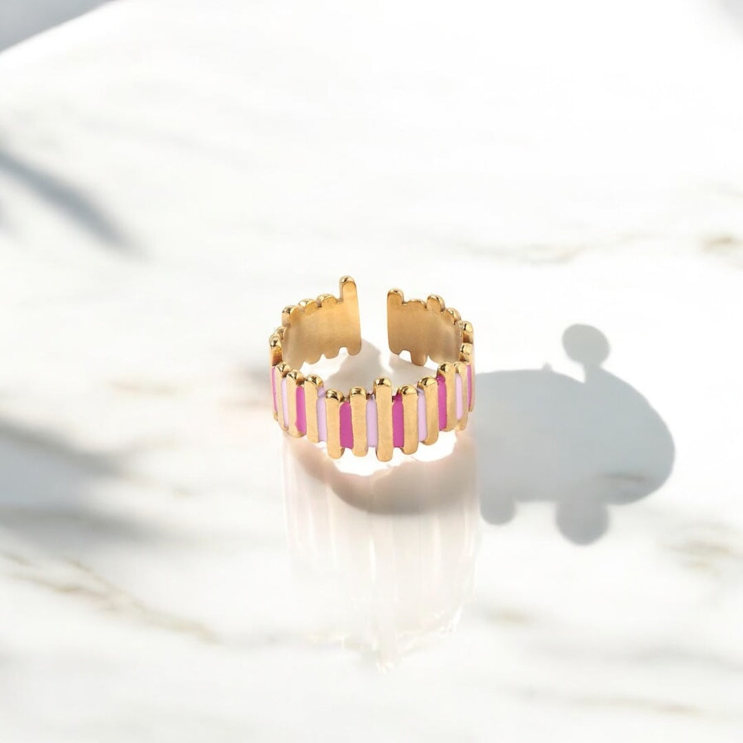 Asymmetrical Ring | Pink & Purple
